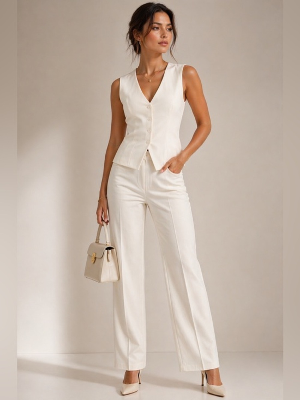 Jason Wu Ivory Tailored Vest Top Sleeveless Blazer Structured NWT